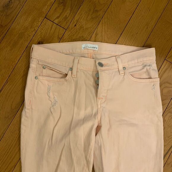 Loft Boyfriend Jeans in Icy Peach - Picture 5 of 11
